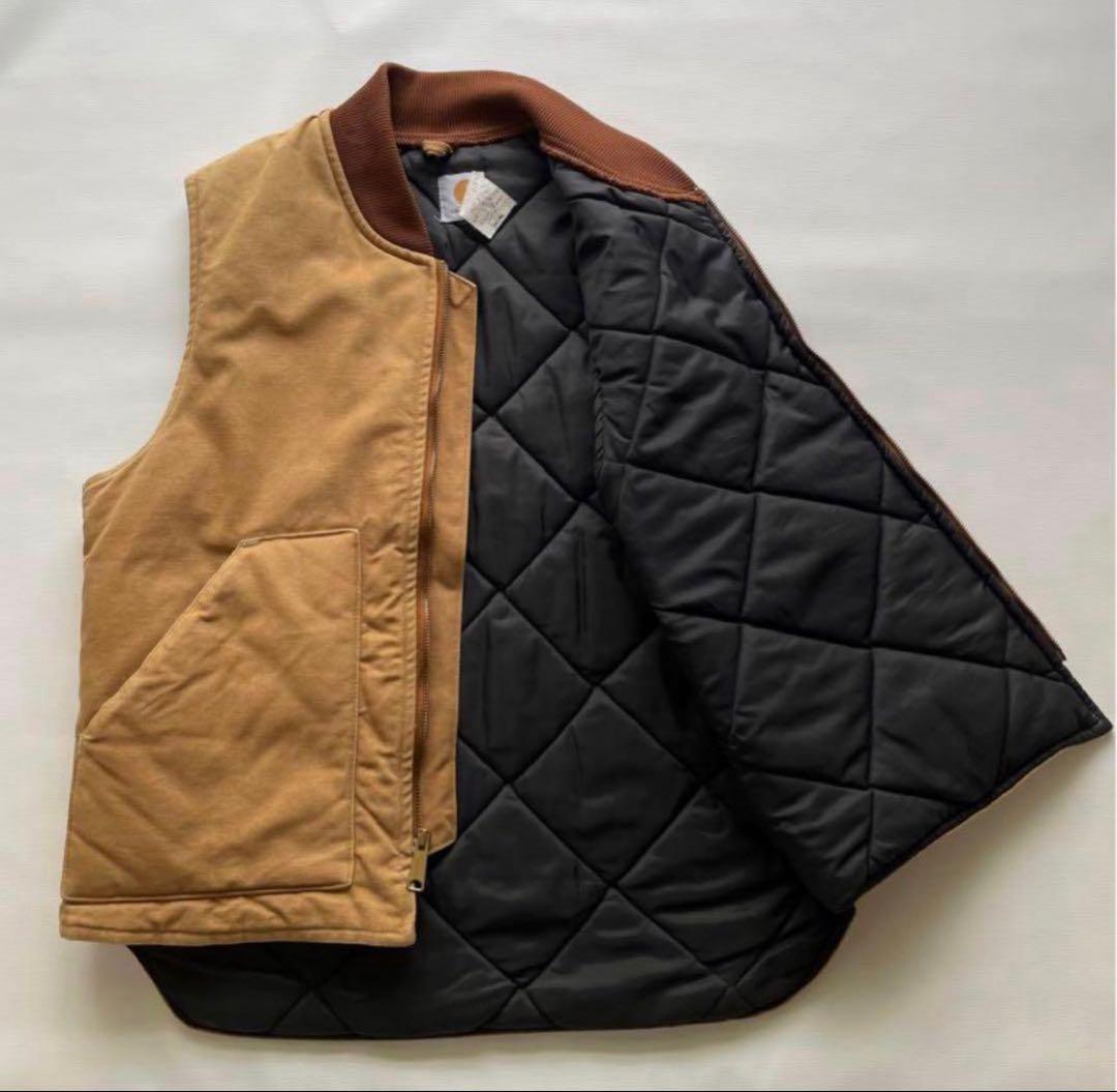 80's 腰ゴム USA製CARHARTT / DUCK VEST Lサイズ