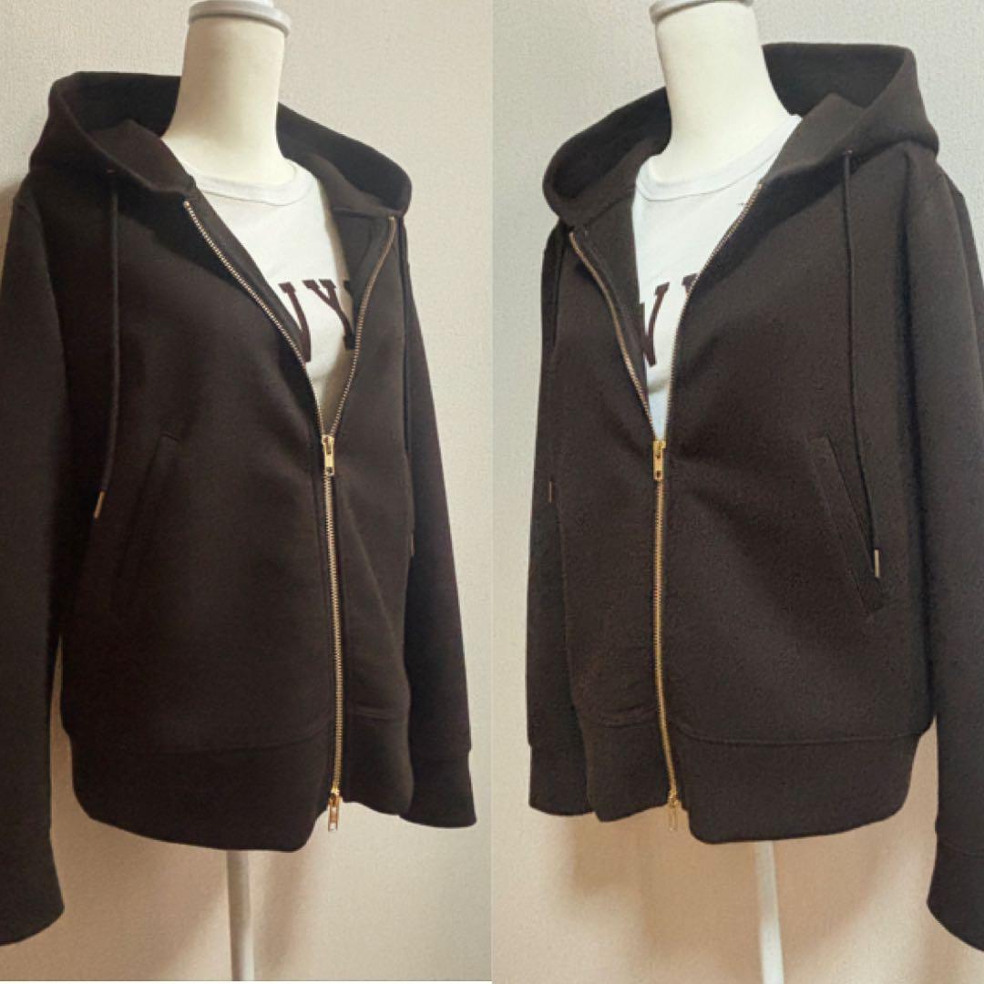 美品☆Spick and Span ストレッチジップフードパーカー