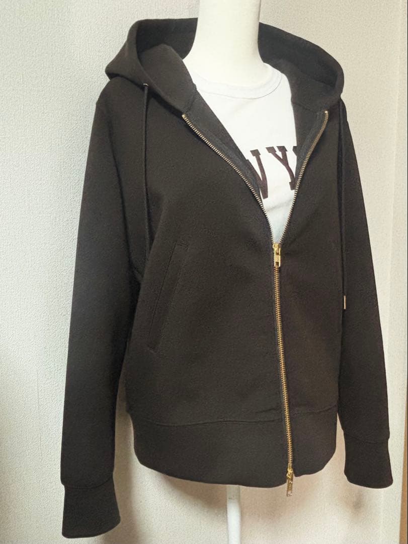 美品☆Spick and Span ストレッチジップフードパーカー