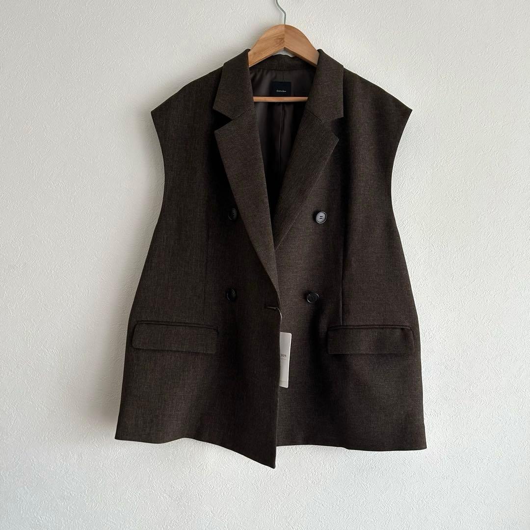 Spick & Span スピックアンドスパン　メランジダブルブレストジレ