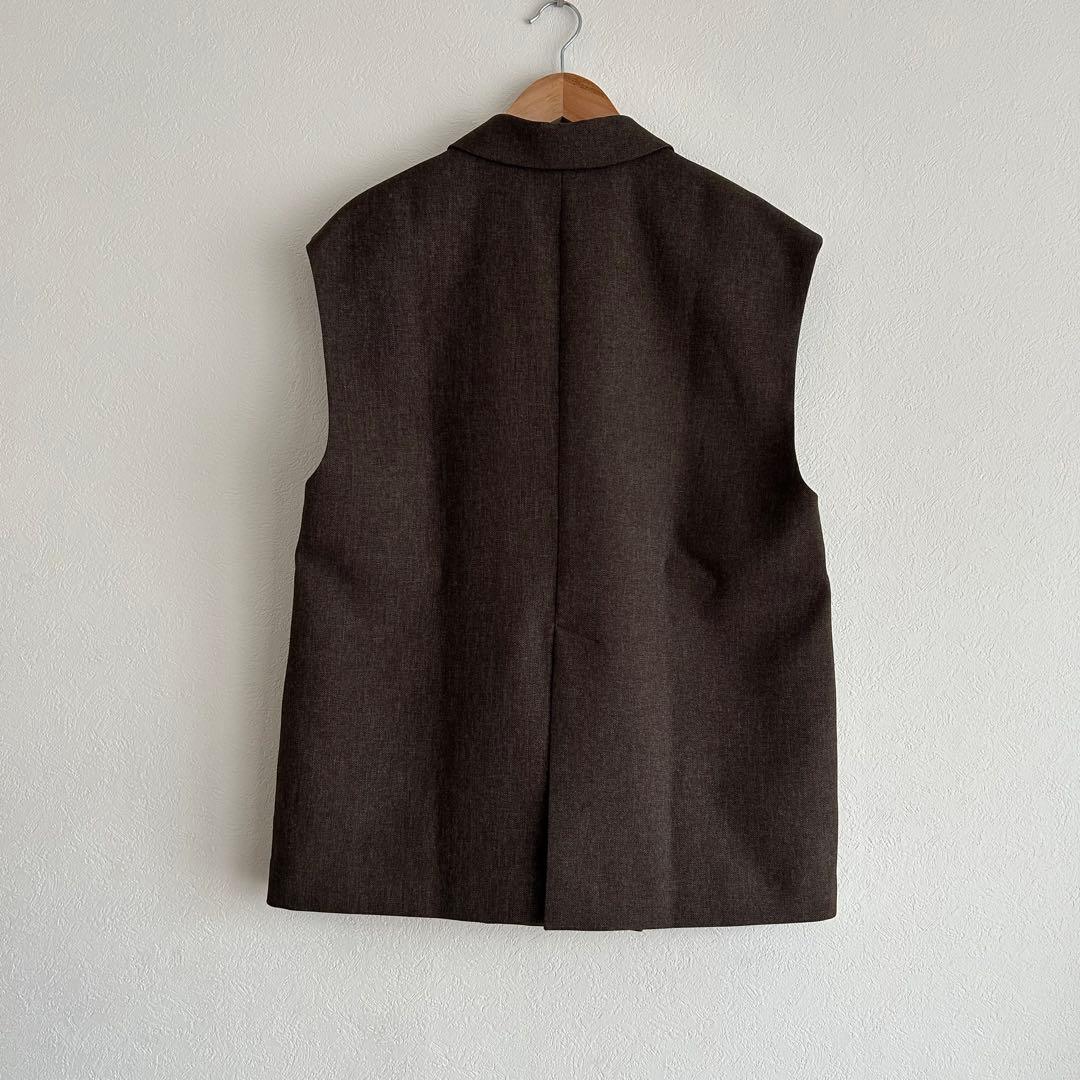 Spick & Span スピックアンドスパン　メランジダブルブレストジレ