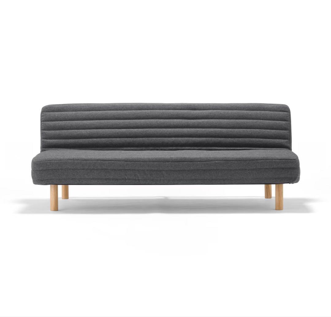【極美品/送料込】無印良品　リクライニングソファベッド　木製脚