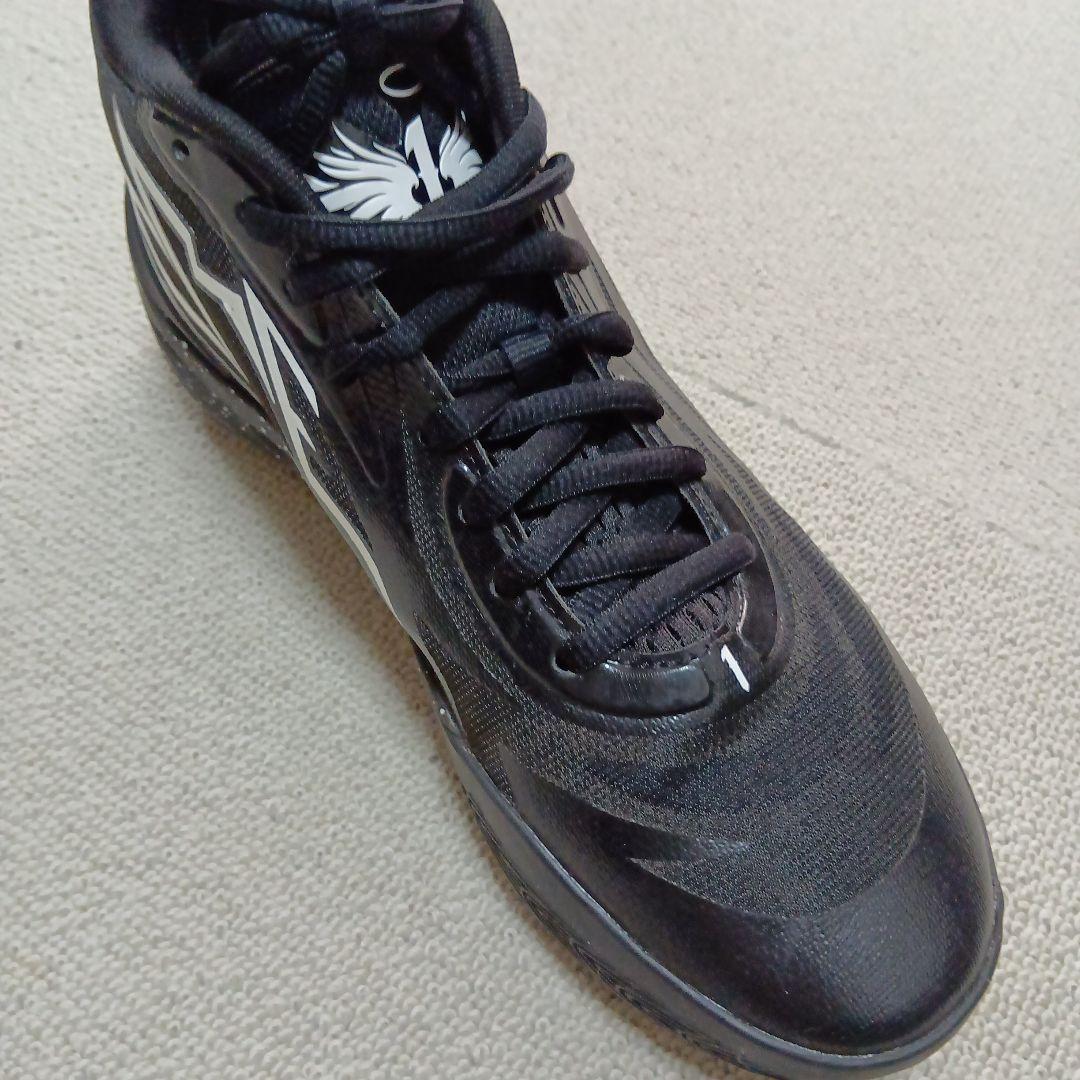超美品PUMA Melo ブラックバスケットシューズ