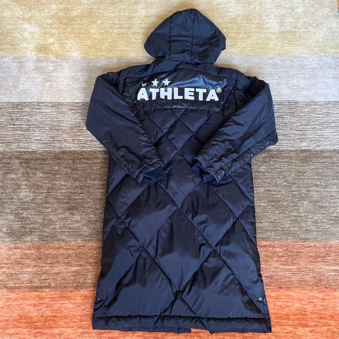ATHLETA ブラック キルティング ベンチコート