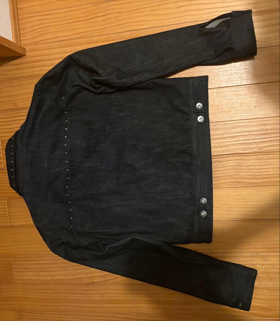 ANDER HUNK スタッズブラックリジットデニムジャケット