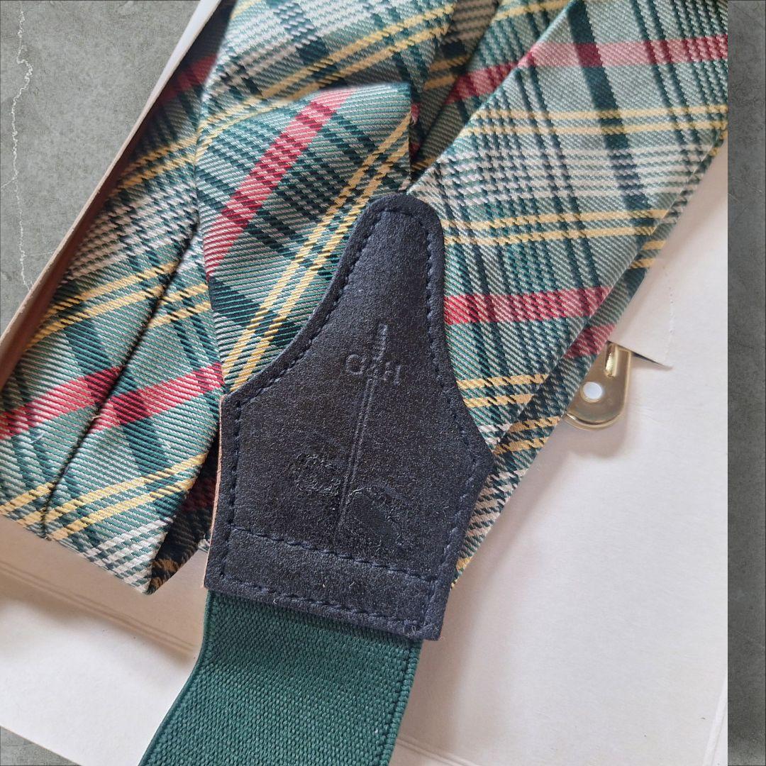 Gieves & Hawkes チェック柄サスペンダー