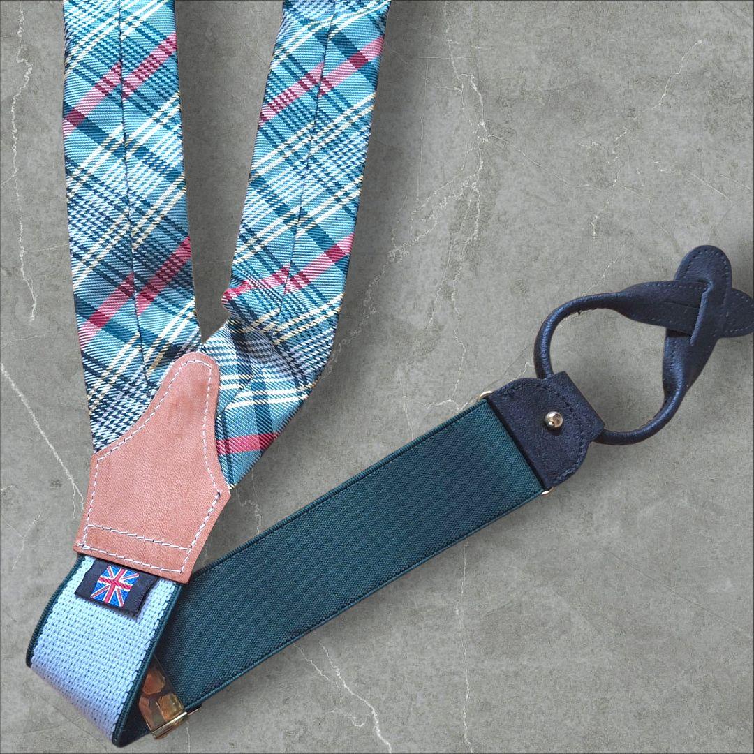 Gieves & Hawkes チェック柄サスペンダー