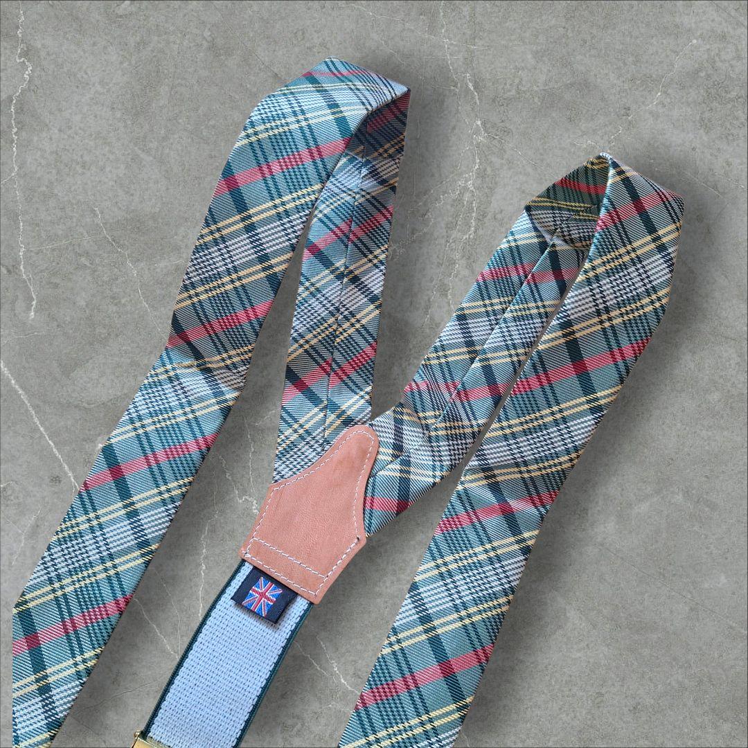 Gieves & Hawkes チェック柄サスペンダー