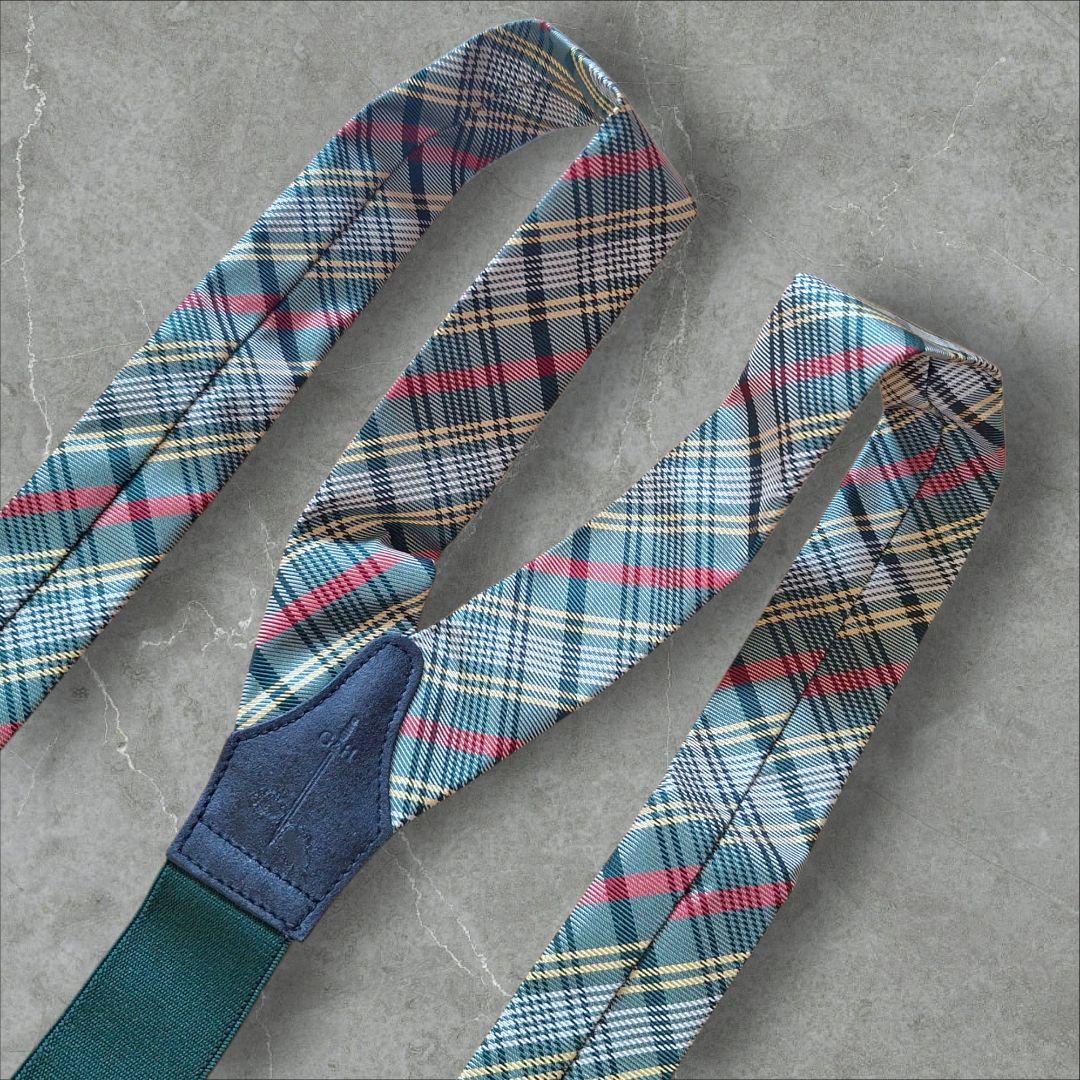 Gieves & Hawkes チェック柄サスペンダー