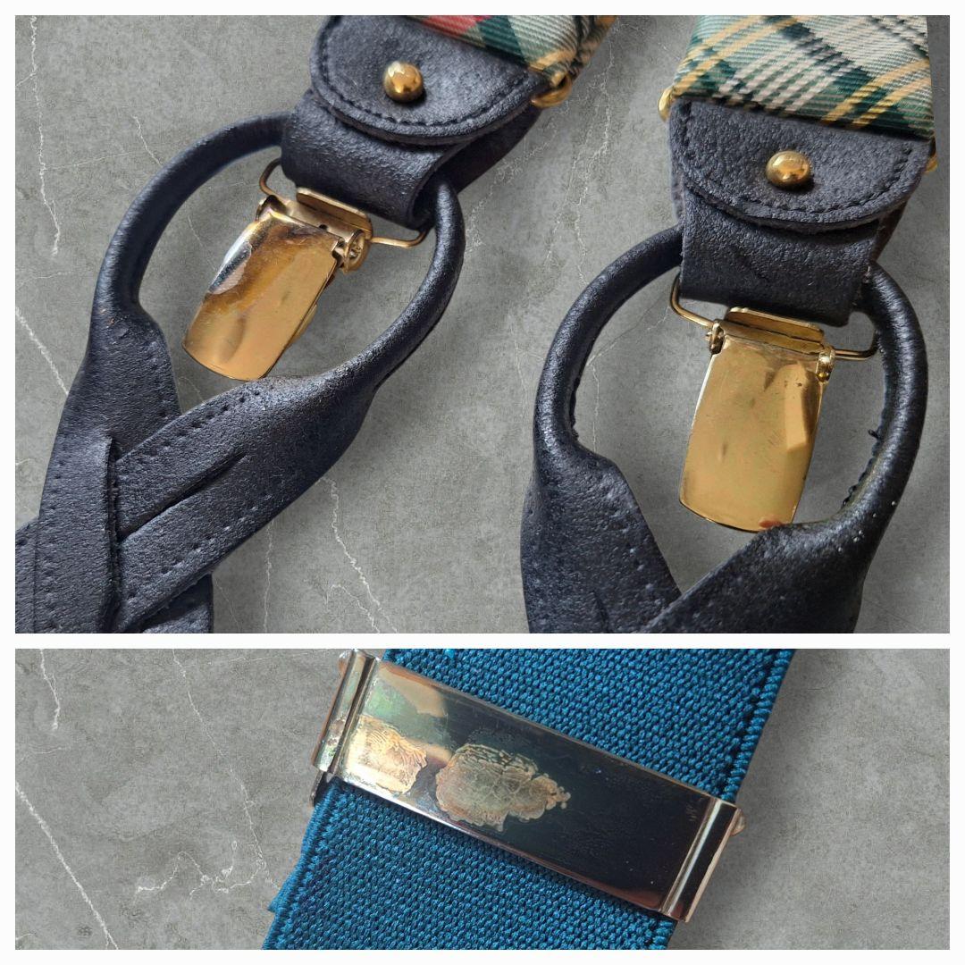 Gieves & Hawkes チェック柄サスペンダー