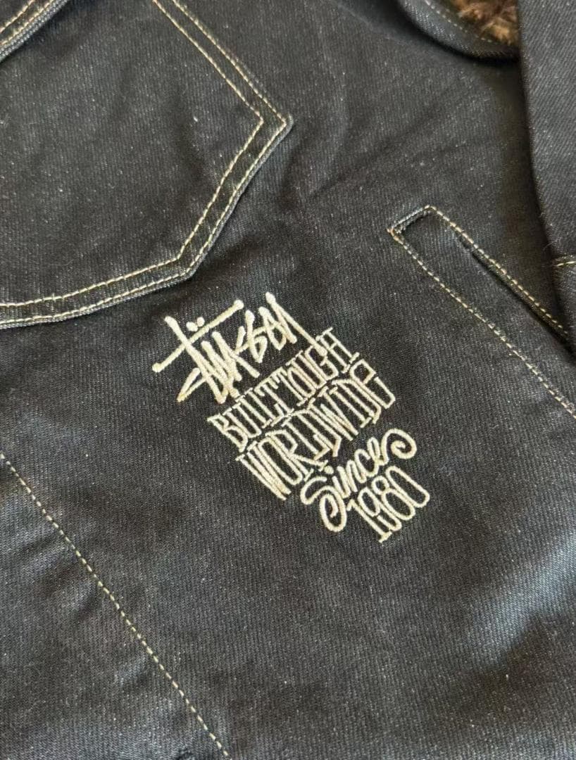 Levi's Stussy コラボ ブラックデニムジャケット S