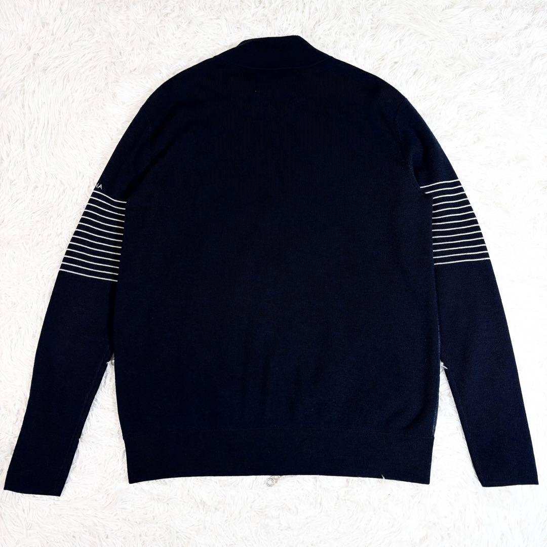 【美品】MARK&LONA ハイブリッドニット ジップアップジャケットL
