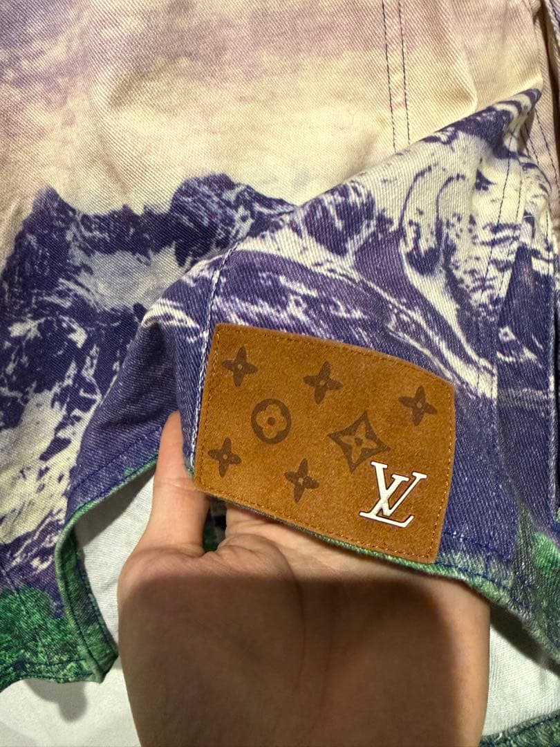 LOUIS VUITTON山の風景プリント デニムジャケット