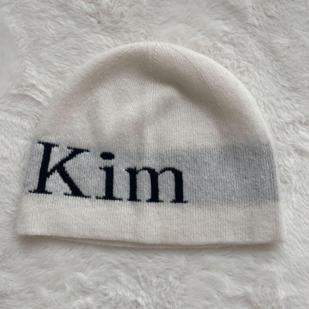 MatinKim LOGO JACQUARD SHORT BEANIE ホワイト