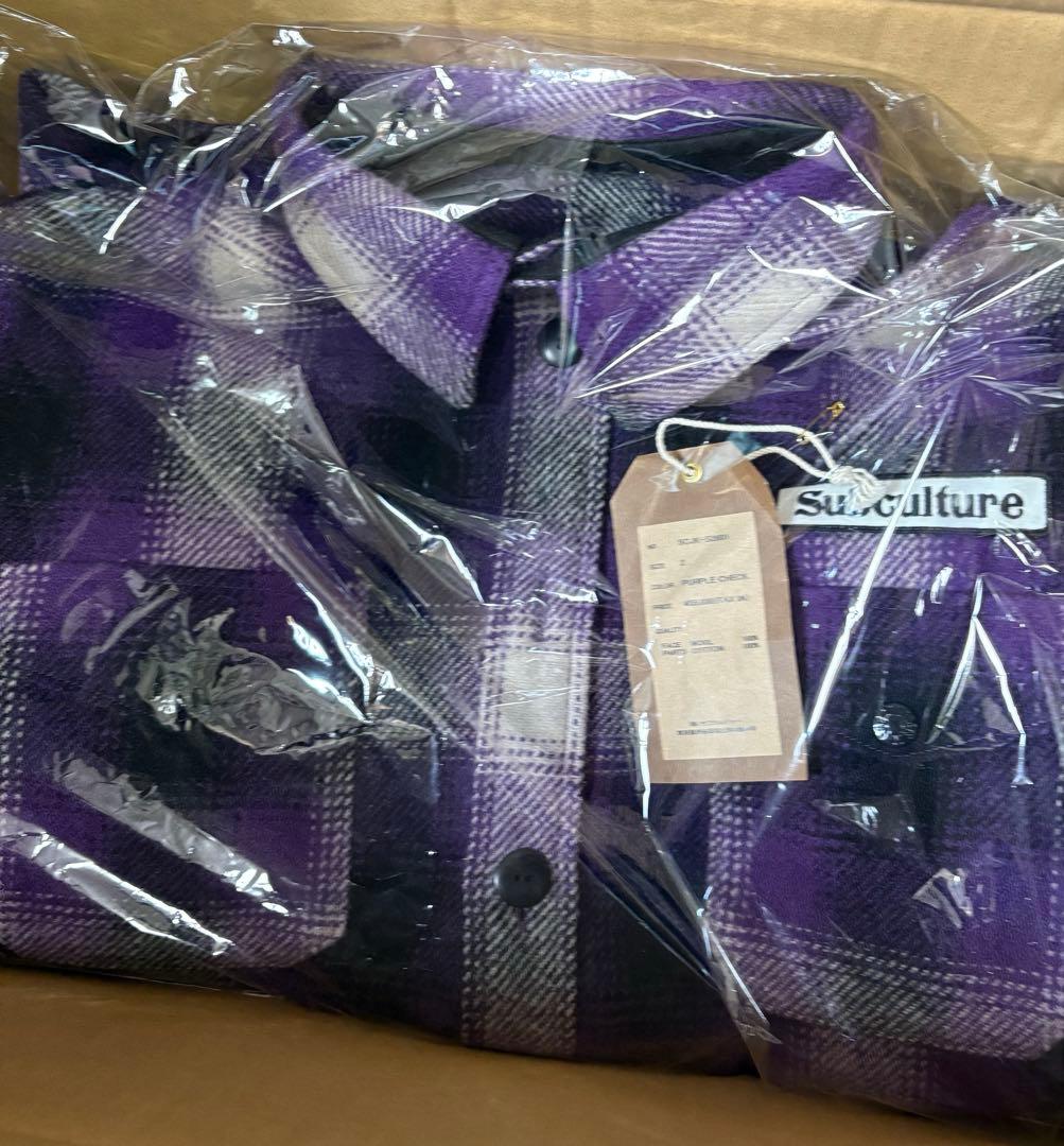 メ*ス様 SUBCULTURE OMBRA CHECKJACKET PURPLE