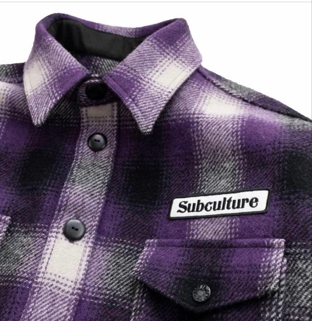 メ*ス様 SUBCULTURE OMBRA CHECKJACKET PURPLE