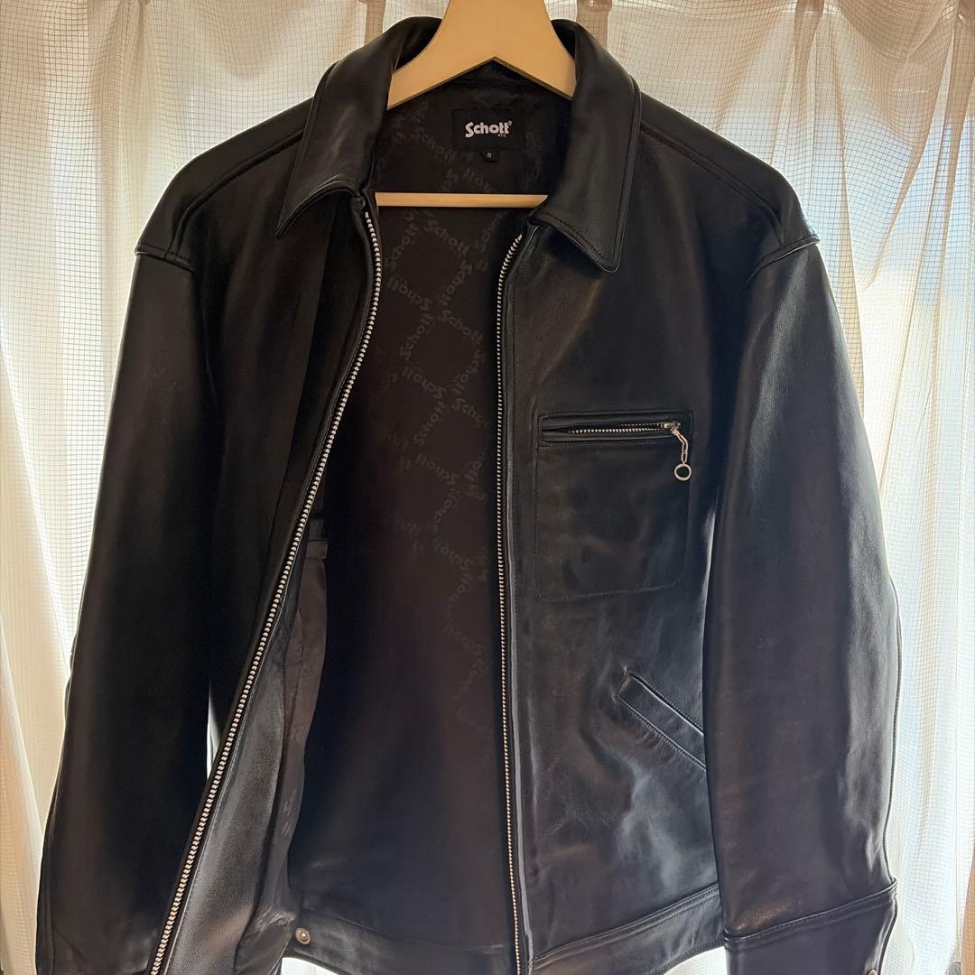 Schott ショット シープレザー シングルライダース S ブラック