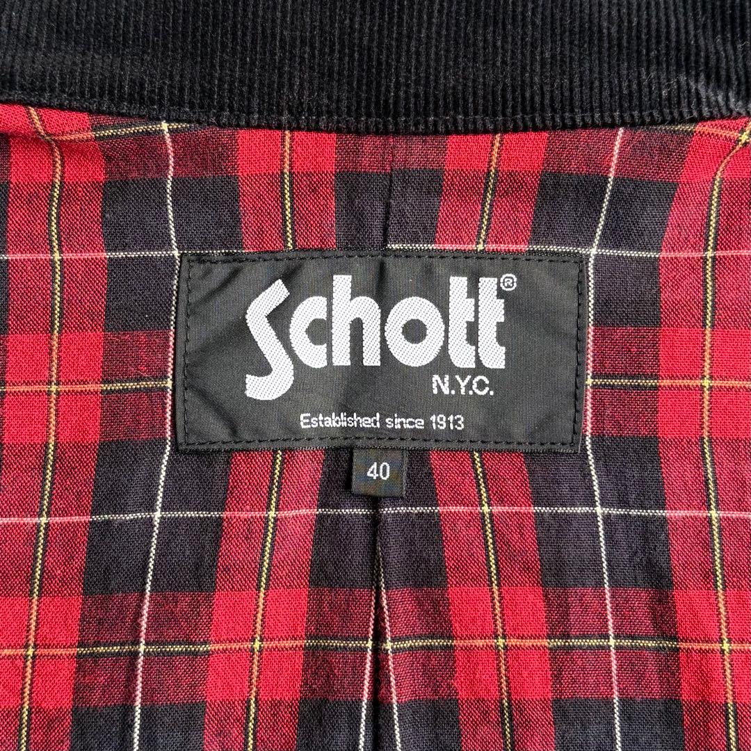 【schott】Cotton single riders jacket