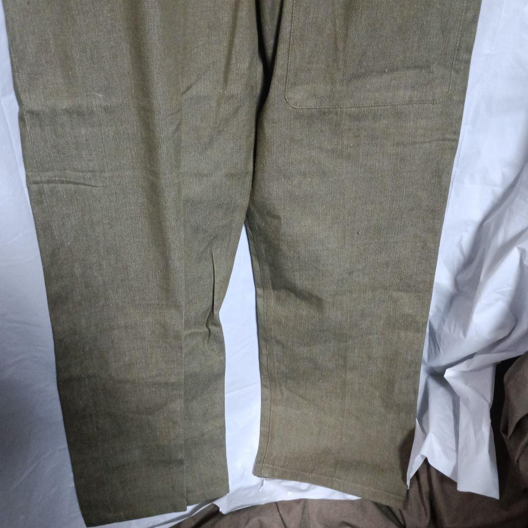 WW2戦後イギリス軍グリーンデニムパンツ