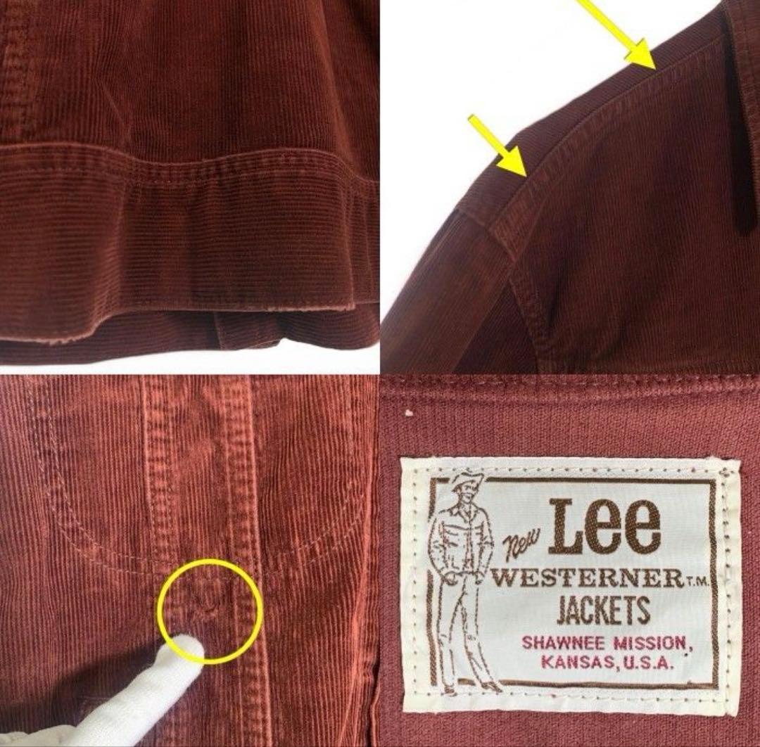 LeeリーWESTERNER ウエスターナー コーデ ュロイジャケット ボルドー