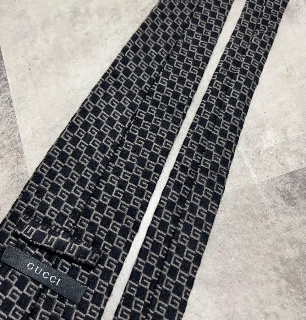GUCCI ネクタイ ハイブランド Gロゴ パターン カシミヤ混