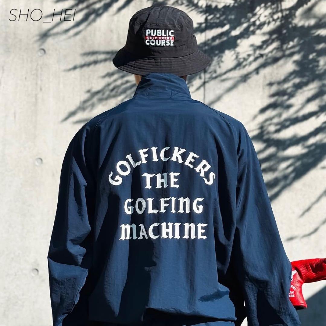 【新品】Golfickers ナイロンジャケット（紺Ｍ）