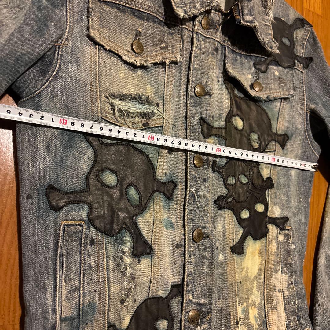 00s 希少 L.G.B scull patch denim jacket v系