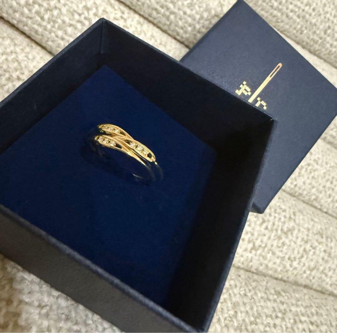 アクセサリー NEEDLE TRIPLE RING W / DIAMONDS