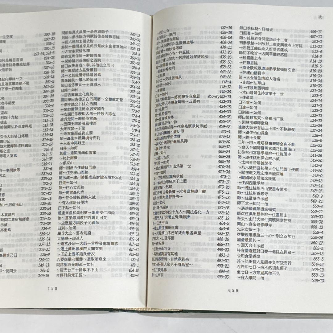 景徳伝灯録索引　上冊・下冊　２冊セット販売！