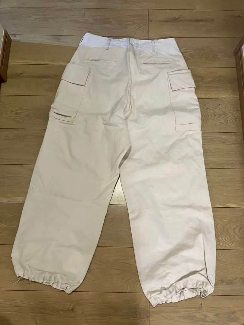 J.S.stead ヘビーキャンバスワイドカーゴパンツ L ホワイト