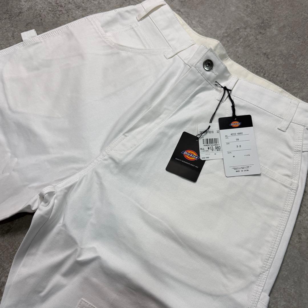 新品人気■Dickies ディッキーズ【32】ダブルニー ペインター パンツ 白