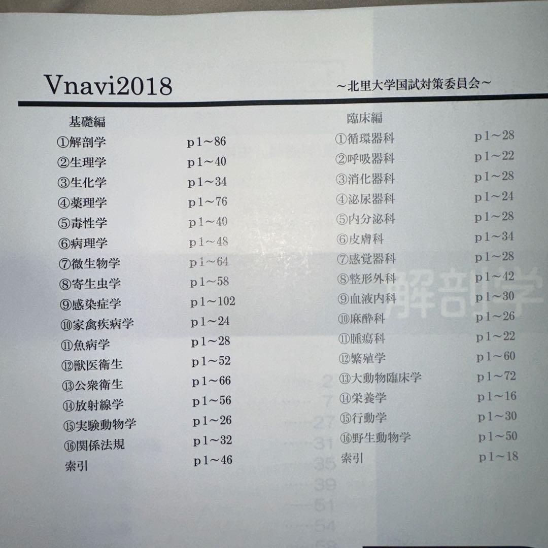 Vnavi 2018 獣医師国家試験対策参考書