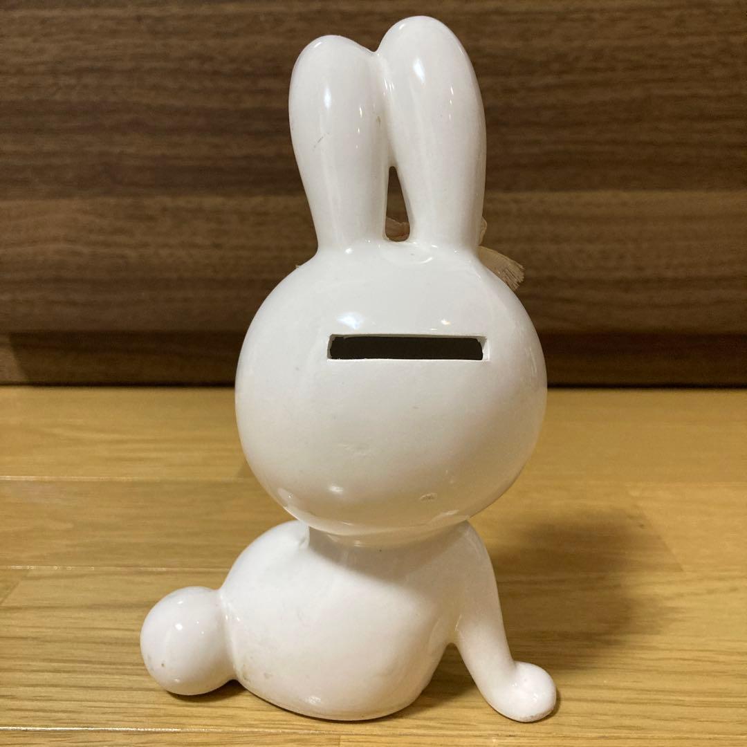 内藤ルネ　ウサギの陶器製貯金箱　昭和レトロ