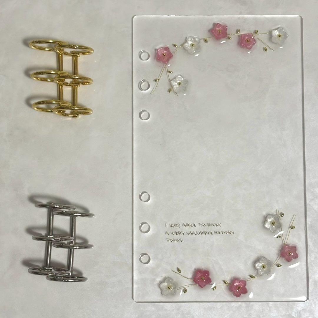 ✨塩鯖 ✨A6 アクリルレジンバインダー　リング付き×2