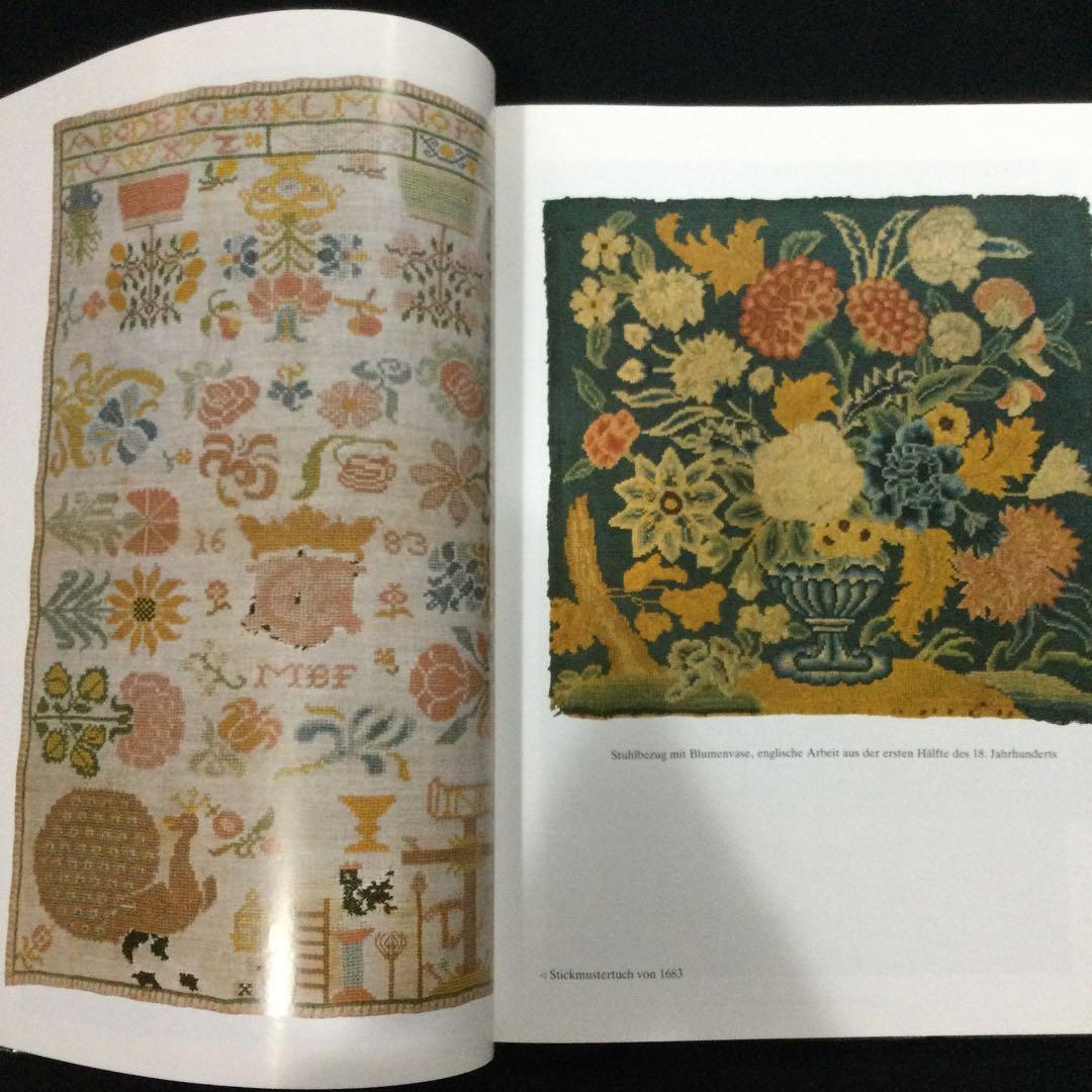 刺繍　サンプラー　図案集　ドイツ語　洋書　刺しゅう　歴史　パターン　ステッチ