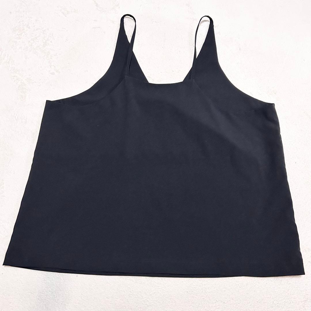 美品✨　ミズイロインド　キャミソールベスト　ブラック　洗える　日本製