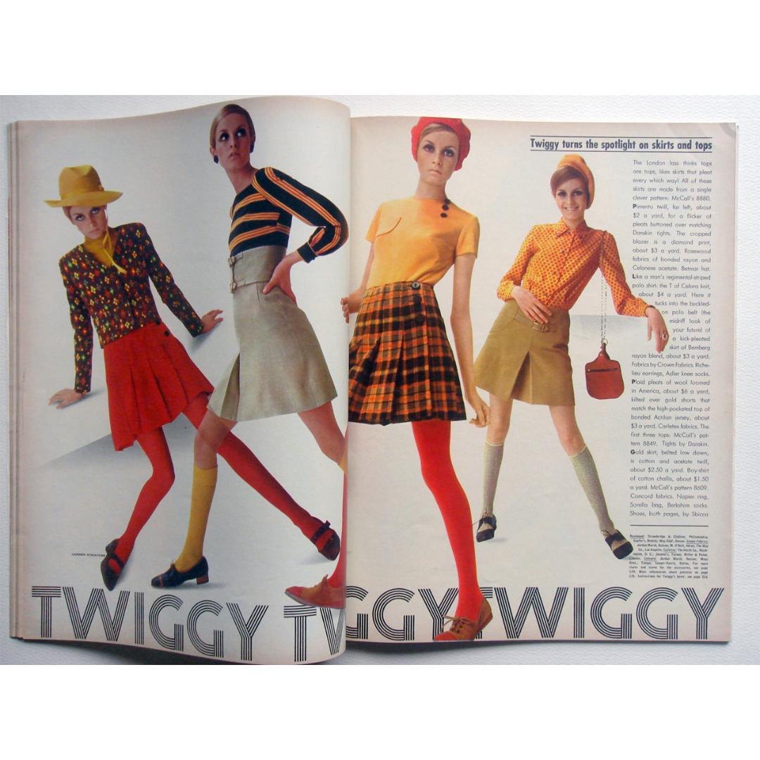 女性情報誌 Seventeen magazine july 1967 Twiggy