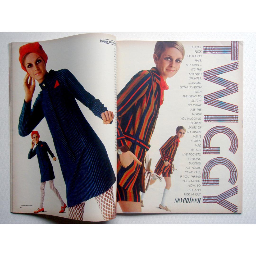 女性情報誌 Seventeen magazine july 1967 Twiggy