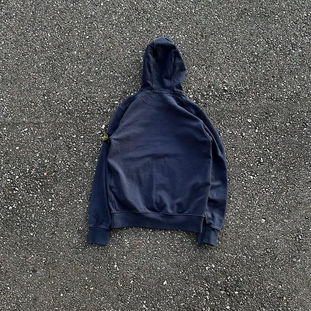 stone  zip hoodie ストーンアイランド ネイビー