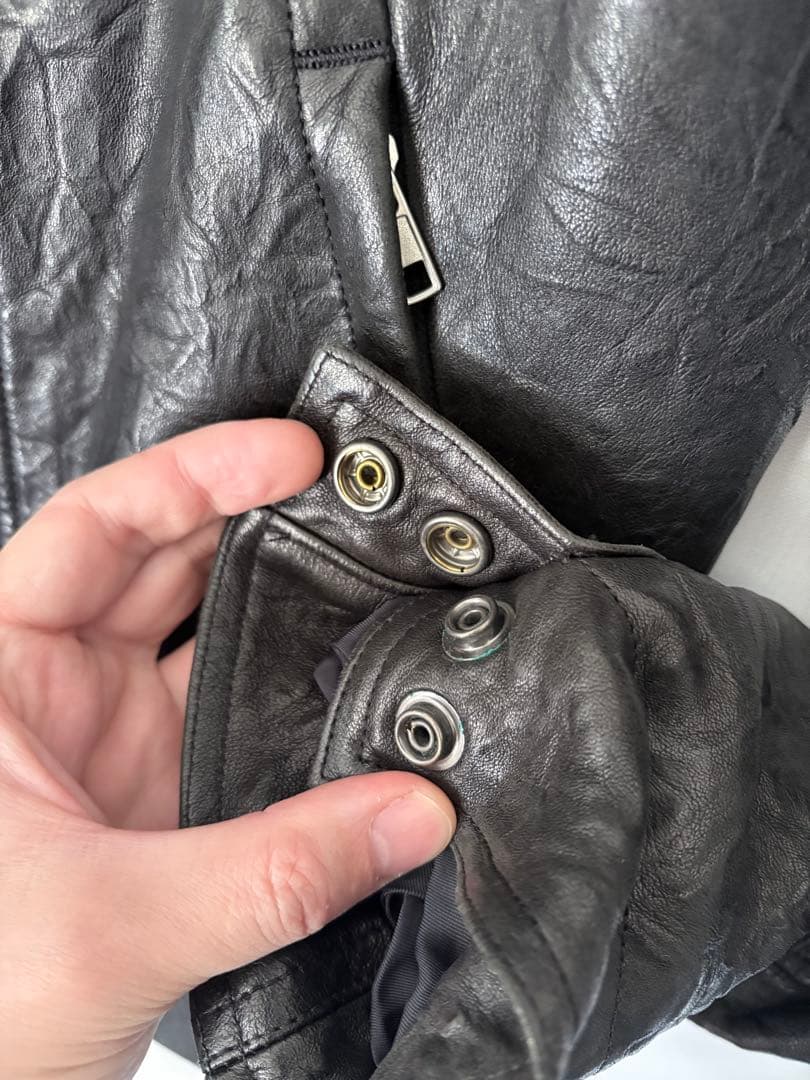 ジャケット・アウター RickOwens highneck geo leather jkt 46