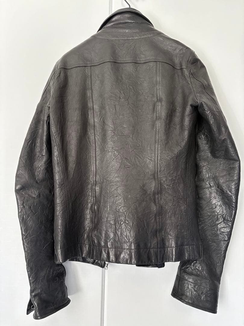 ジャケット・アウター RickOwens highneck geo leather jkt 46