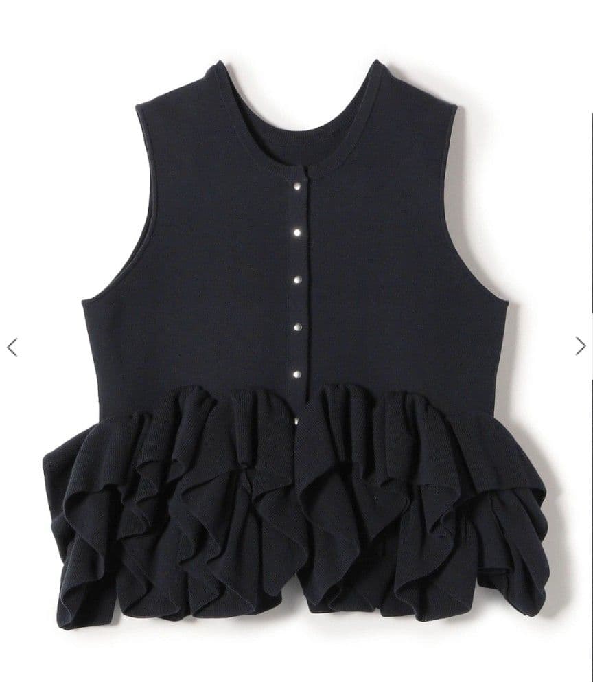 ♡SHIPS 25SS ペプラムフリル 2WAYベスト ネイビー♡