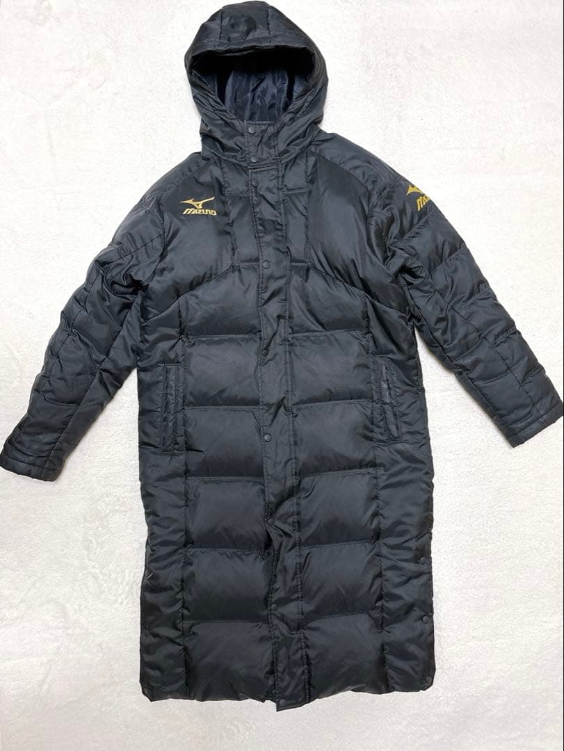 Mizuno ダウンベンチコート Lサイズ　ブラック　ダウン70%