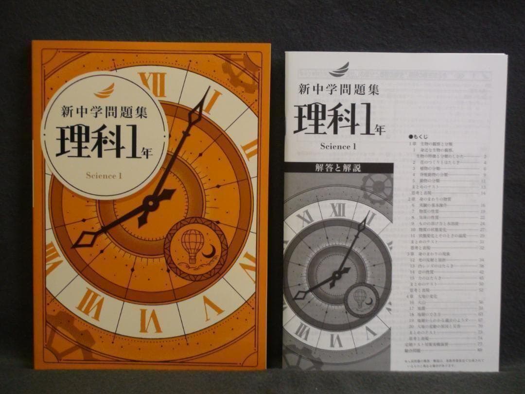 新中学問題集 １年 地理Ⅰ 歴史Ⅰ 理科１　３冊セット 解答と解説付　中１
