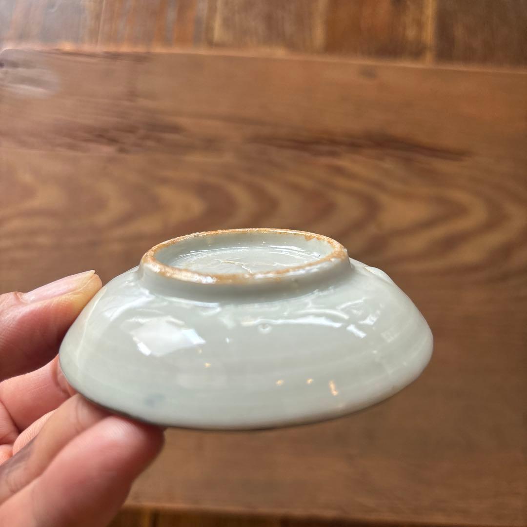 古伊万里　くらわんか　格子文　小皿　No.2 江戸時代中期