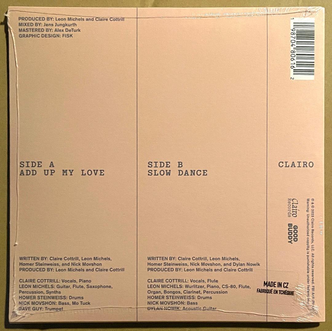 Clairo Add Up My Love / Slow Dance 7インチ
