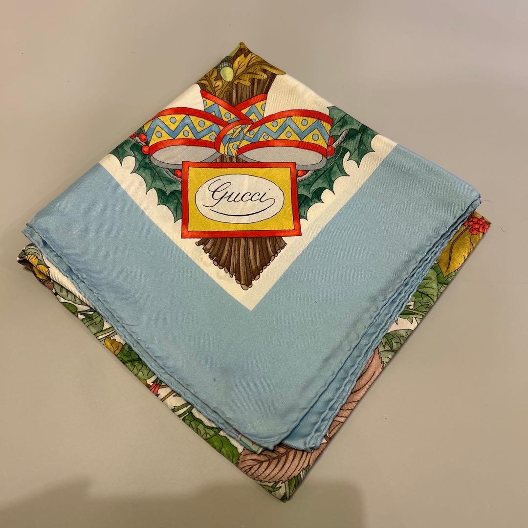 GUCCIスカーフ　フローラ花柄ヴィンテージ　オールドグッチ