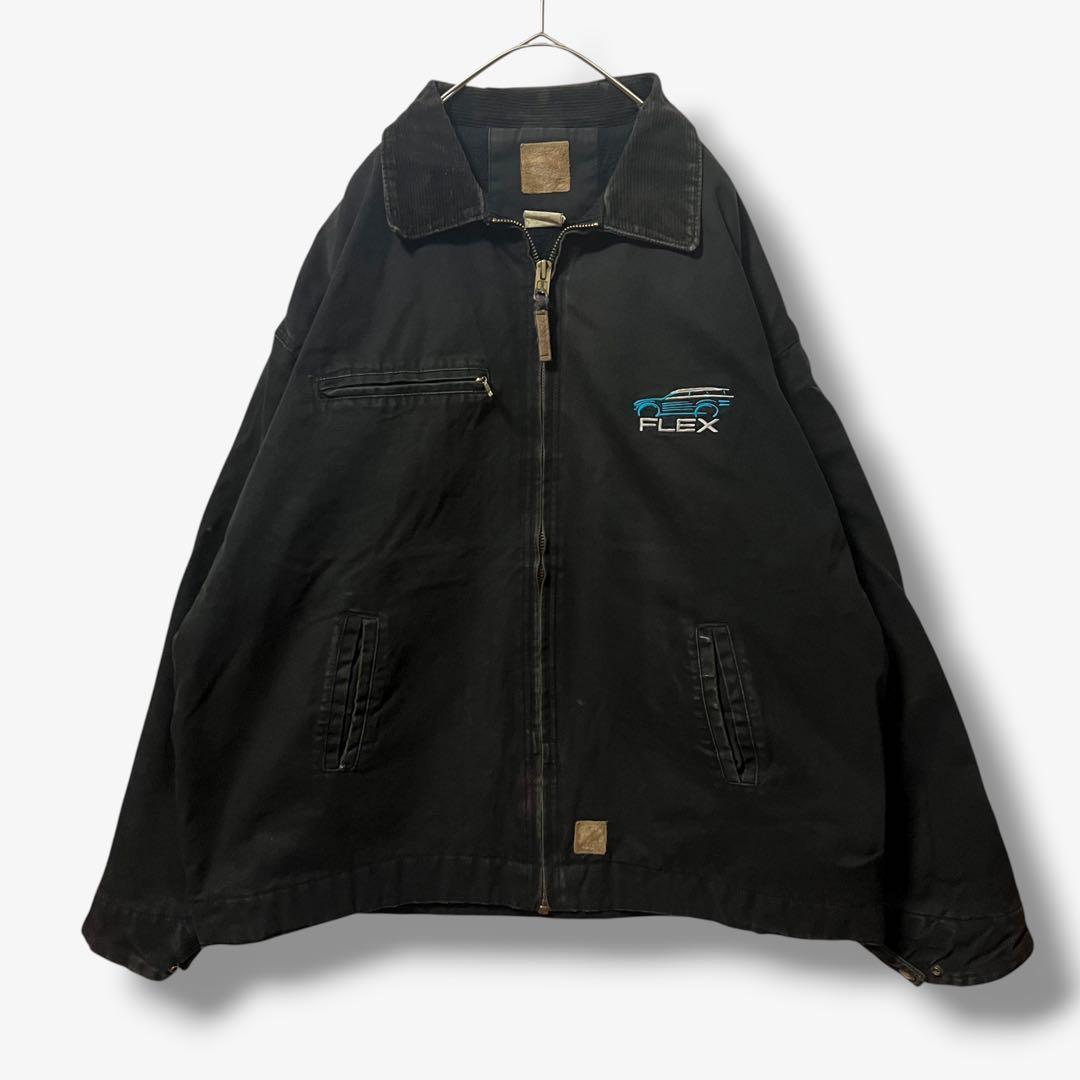 y11925 US古着　ダックジャケット　デトロイトジャケット型　黒