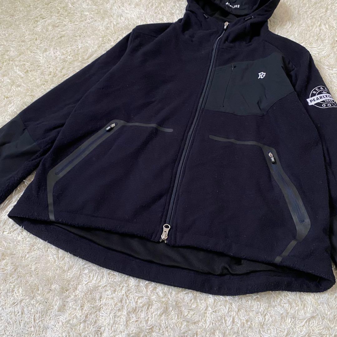 【極美品】パーリーゲイツ　メンズ　ストレッチ　メッシュ　ジャケット　フーディ　７