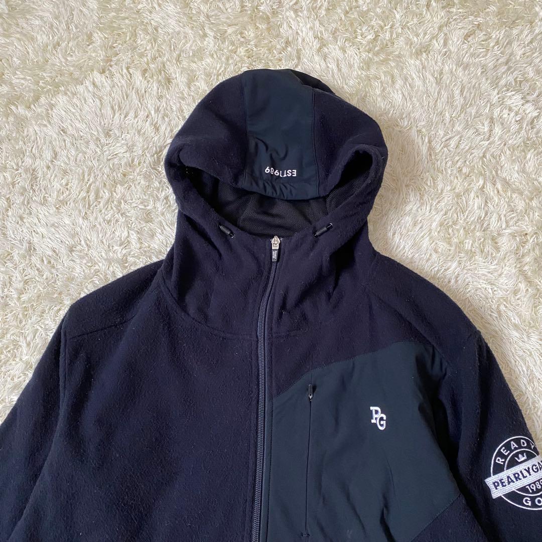 【極美品】パーリーゲイツ　メンズ　ストレッチ　メッシュ　ジャケット　フーディ　７